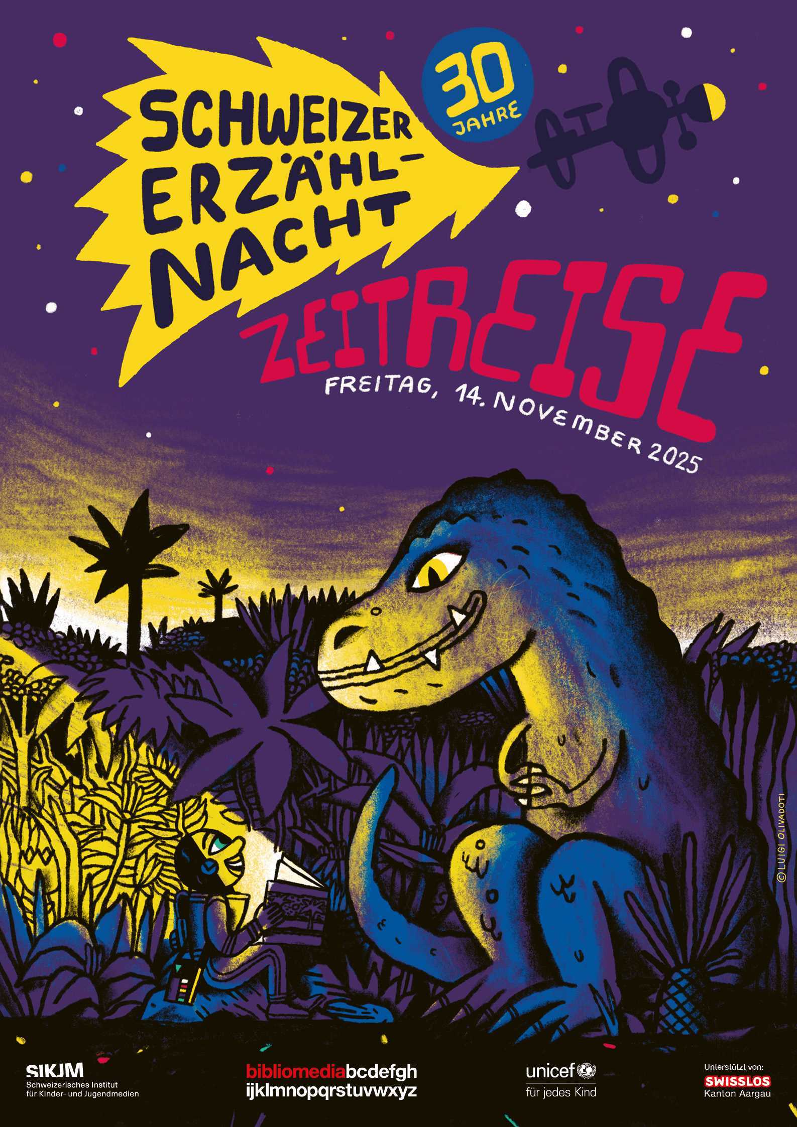 Flyer CH Erzählnacht 2025 Zeitreise